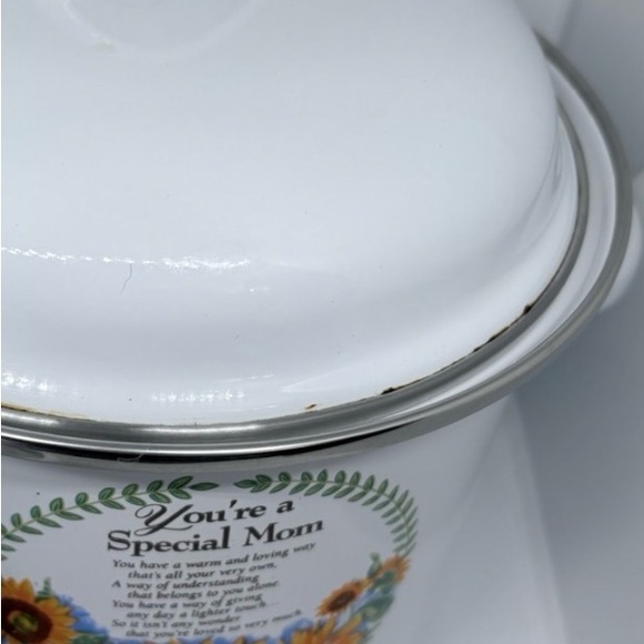 White Sunflower Design Kitchen Pot Set - Picture 7 of 7